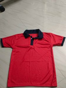Red and Navy Blue Polo Shirt