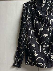 Abstract Face Print Top