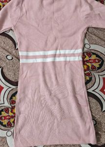 Mini Pink Knitted Dress(stretchable)