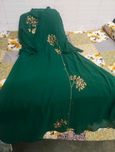Emerald Green Embroidered Dress