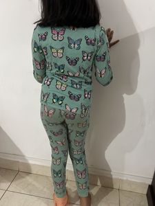 Butterfly Print Long Sleeve Top and pajama
