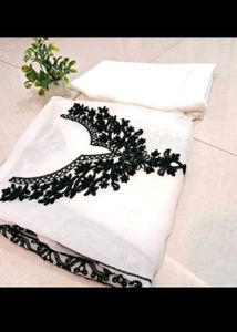 💫💫💫💫Elegant White Embroidered dress material