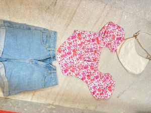 Floral Print Crop Top