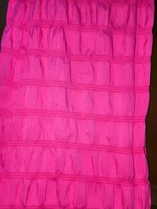 Pink Textured Casual Pants