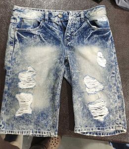 BASIC HOUSE Ripped Denim Shorts✅✅