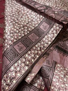 onion pink Elegant Ethnic Saree