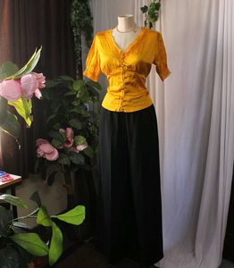 Vintage Gold Lace Top