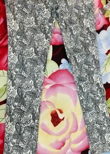Black & White Printed Jeans Pant