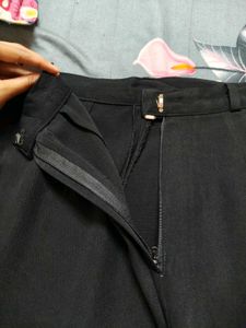 Wide Leg Jet Black Pants