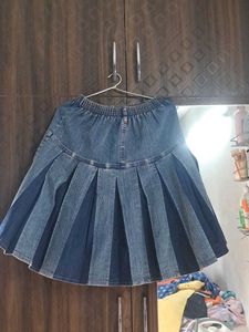Denim A-Line Skirt