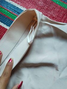 Vintage Cream Midi Skirt