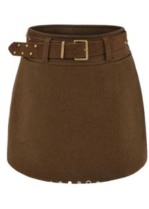 Belted Brown Skirt
