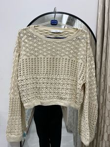 MANGO Openwork Panel Sweater