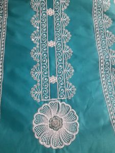 Jaam Cotton Suit With Reyon Bottom And Shiffon Dup