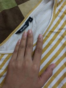 Striped Crop Top With Knot
