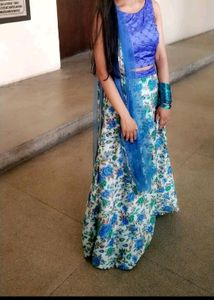 Blue Skirt And Blouse For Weddings