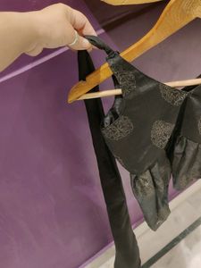 Beautiful Black Lenga And Atteched Duptta Set