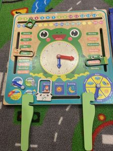 Educational Wooden Frog Clock