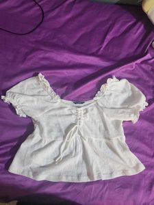 Cropped Peplum Top