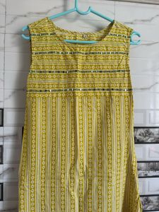 Yellow Striped Kurta