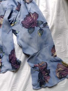 Y2k Floral Crop Shirt 🌸💐