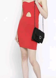 StalkBuyLove Women Red Solid TubeBodycon Dress