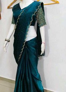 Saree With Stiched Blouse