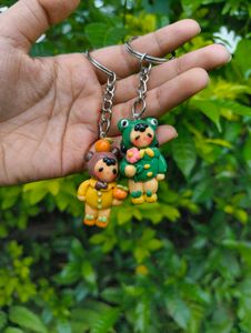 Handmade Clay Girl Keychains