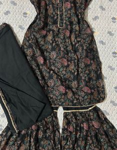 Floral Print Sharara Suit Set