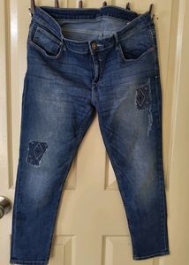 Blue Jeans,Mid-rise Straight Slim Fit