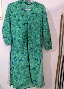 Green Printed Kurti
