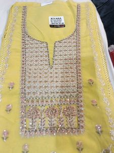 Yellow Embroidered Salwar Kameez Suit