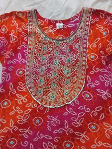 Jaipuri Kurta Plazzo Set WithJaipuri dupatta