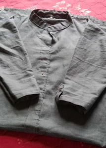 Gray Long Sleeve Button-Down