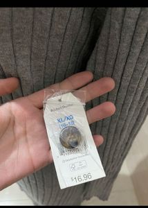 New with tag Ribbed Button-Down Midi Dress