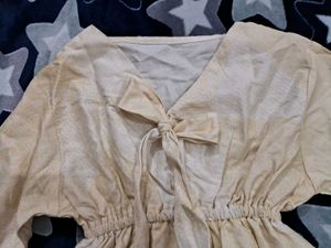 Cute Tie-Front Peplum Top