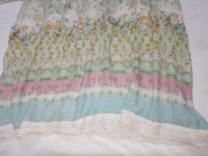 Floral Print Sheer Kurti Top