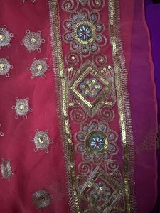Rani Pink Designer Saree