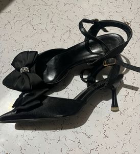 Black Bow Heels