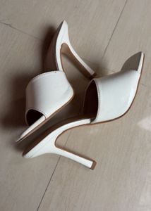 Forever 21 White Heels - UK Size 5