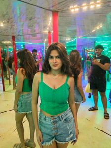 Green Knit Tank Top
