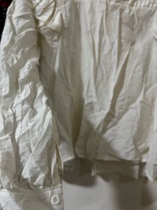 Ruffled cream Blouse