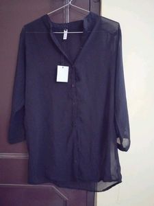 Black Transparent Shirt