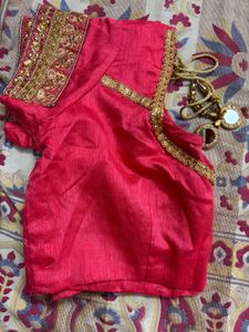 Pink &amp; Gold Embroidered Lehenga Saare