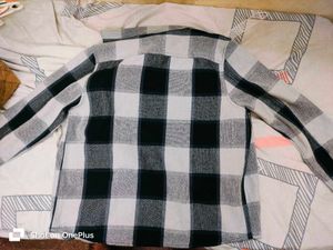 Premium Wool Blend Checkered Shirt – Classic Black