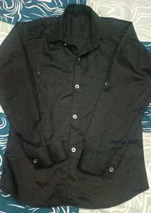 Black Button-Down Shirt