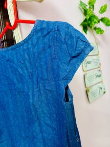 Chambray Button-Up Top