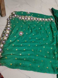 Green Embroidered Salwar Suit
