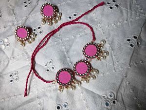 Pink & Pearl Jewelry Set