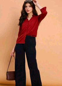 Red Button-Down Shirt